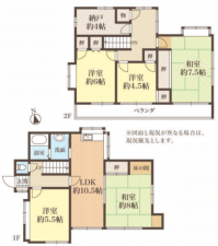 八王子市初沢町、中古一戸建ての間取り画像です