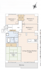 八王子市久保山町、マンションの間取り画像です