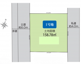 八王子市四谷町、土地の間取り画像です