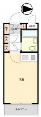 八王子市元本郷町、マンションの間取り画像です