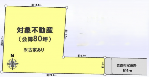 八王子市横川町、土地の間取り画像です