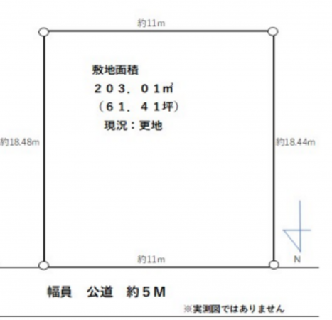 八王子市元八王子町、土地の間取り画像です