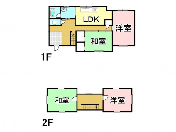 八王子市西寺方町、中古一戸建ての間取り画像です