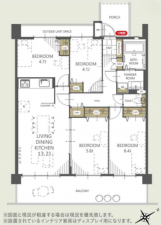 八王子市子安町、マンションの間取り画像です