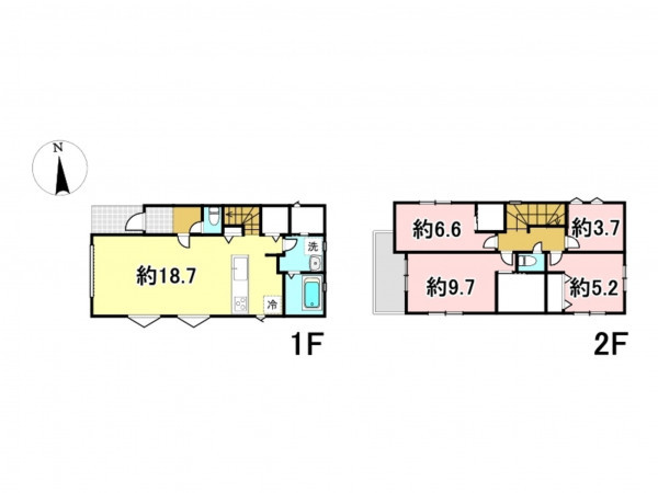八王子市元本郷町、新築一戸建ての間取り画像です