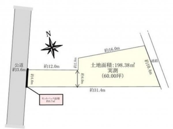 八王子市横川町、土地の間取り画像です