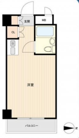八王子市狭間町、マンションの間取り画像です