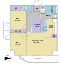 八王子市元横山町、マンションの間取り画像です
