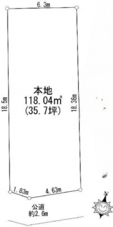 八王子市元八王子町、土地の間取り画像です