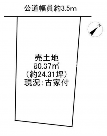 八王子市東浅川町、土地の間取り画像です