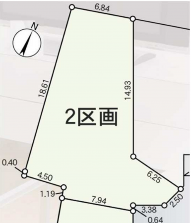八王子市長房町、土地の間取り画像です