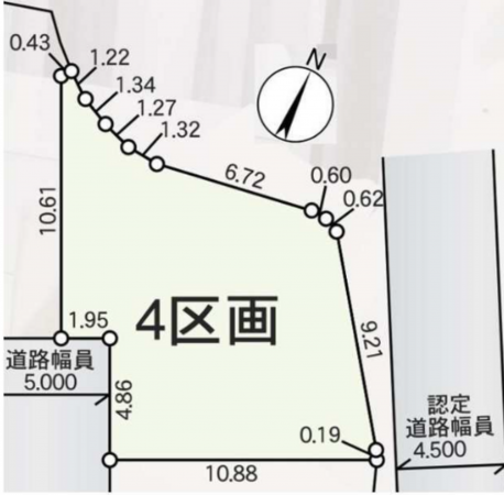 八王子市長房町、土地の間取り画像です