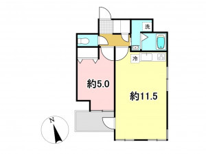 八王子市八木町、マンションの間取り画像です