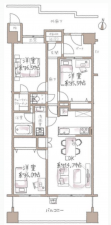 八王子市北野町、マンションの間取り画像です