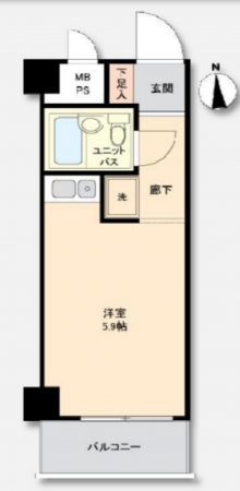 八王子市子安町、マンションの間取り画像です