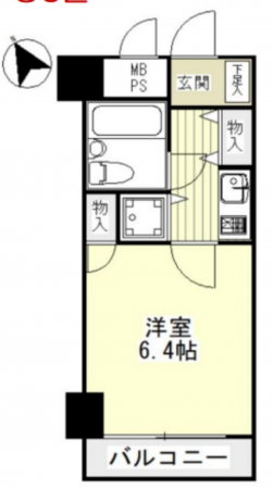 八王子市北野町、マンションの間取り画像です