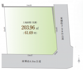 八王子市横川町、土地の間取り画像です