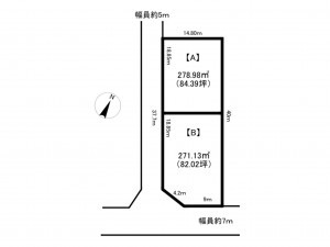 小矢部市津沢、土地の間取り画像です