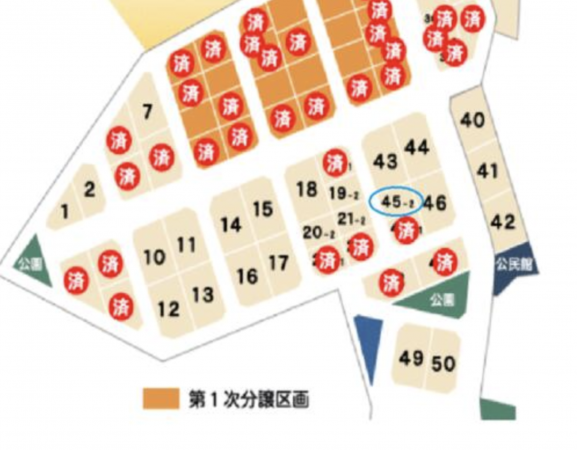 小矢部市メルヘンランド、土地の間取り画像です