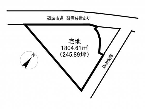 砺波市鷹栖、土地の間取り画像です