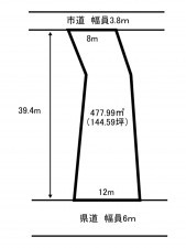 南砺市北川、土地の間取り画像です