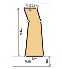 南砺市北川、土地の間取り画像です