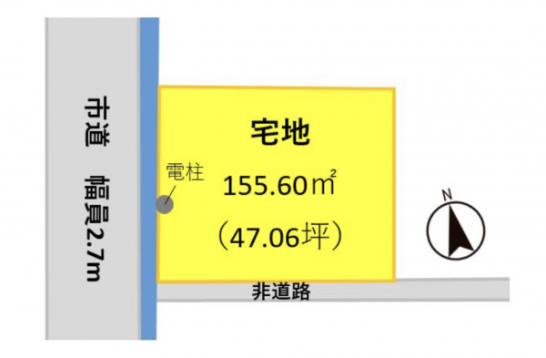南砺市、土地の間取り画像です