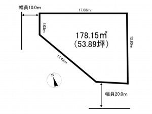 砺波市矢木、土地の間取り画像です