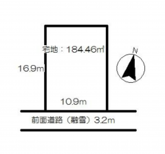 南砺市山下、土地の間取り画像です