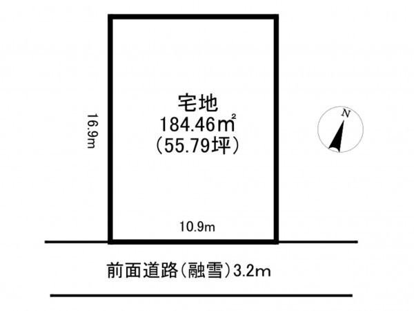 南砺市山下、土地の間取り画像です