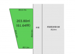 南砺市遊部、土地の間取り画像です