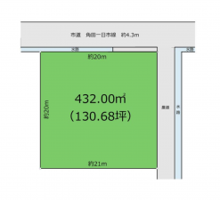 南砺市田中、土地の間取り画像です