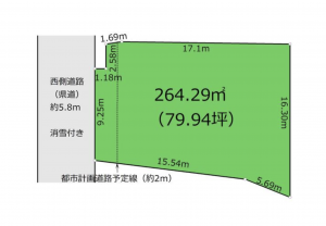 南砺市松原新、土地の間取り画像です