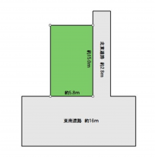 南砺市松原、土地の間取り画像です