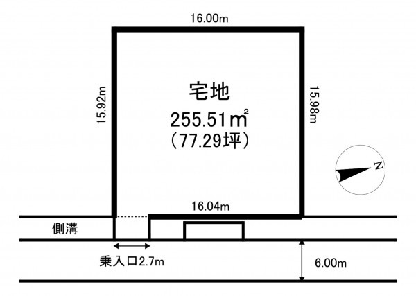 砺波市庄川町、土地の間取り画像です