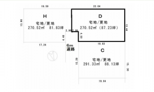南砺市城端、土地の間取り画像です