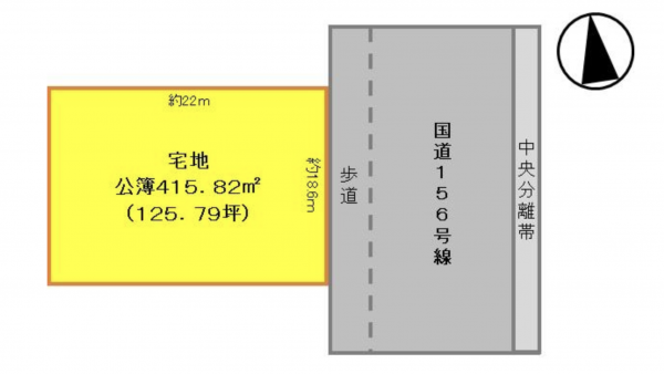 砺波市一番町、土地の間取り画像です