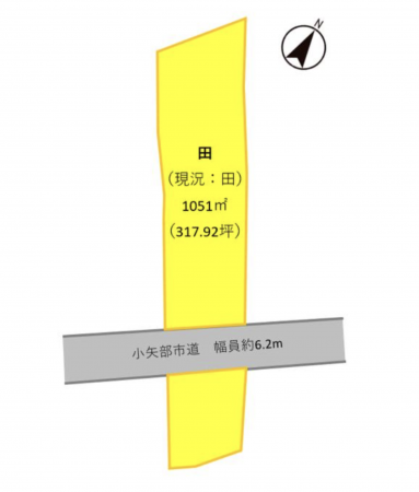 小矢部市畠中、土地の間取り画像です