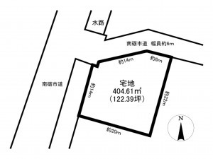 南砺市大窪、土地の間取り画像です