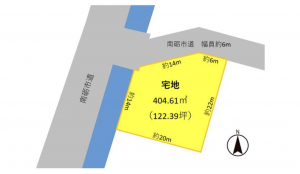 南砺市大窪、土地の間取り画像です