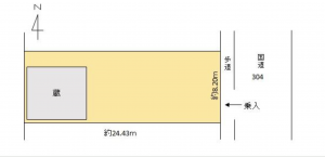 南砺市城端、土地の間取り画像です
