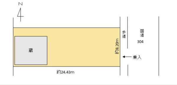 南砺市城端、土地の間取り画像です