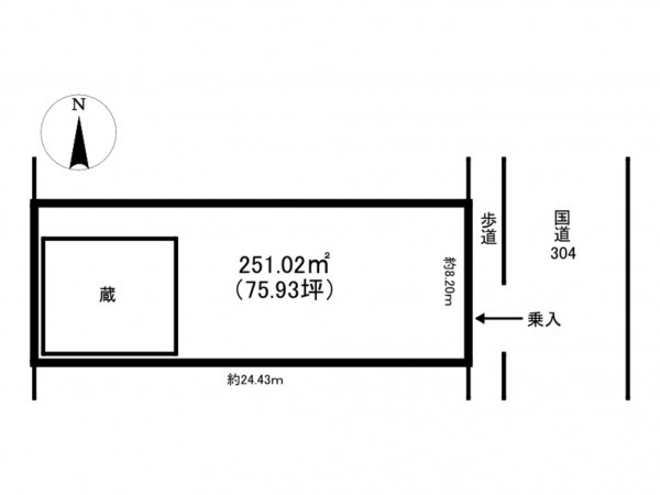 南砺市城端、土地の間取り画像です