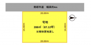 南砺市八塚、土地の間取り画像です