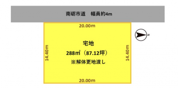南砺市八塚、土地の間取り画像です