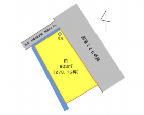 砺波市五郎丸、土地の間取り画像です