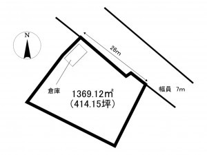 南砺市高宮、土地の間取り画像です