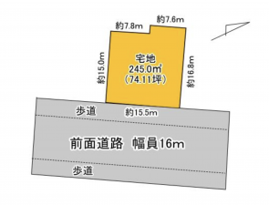 砺波市春日町、土地の間取り画像です
