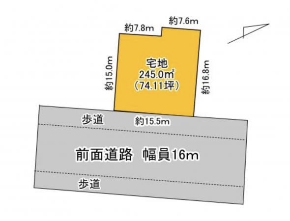 砺波市春日町、土地の間取り画像です