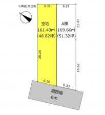 砺波市太郎丸、土地の間取り画像です